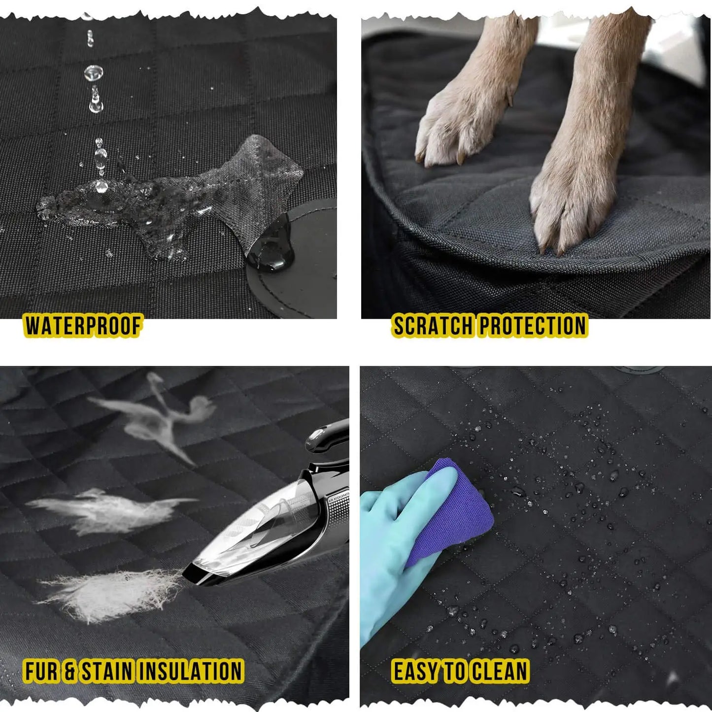 PETRAVEL 2 Piece Dog Car Front Seat Covers Waterproof Protector