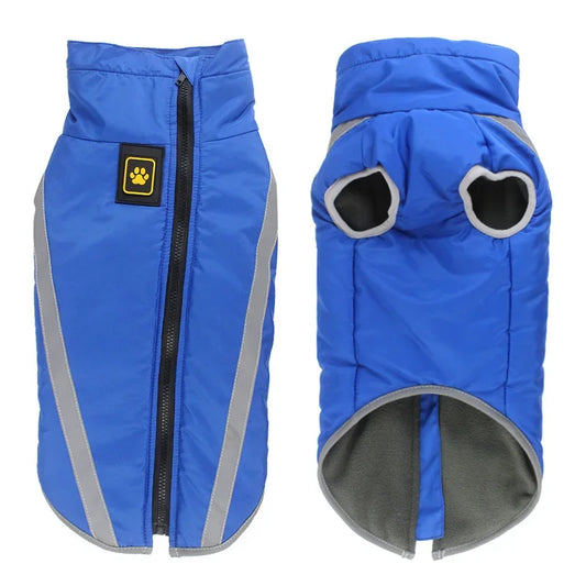 Waterproof Dog Coat Padded Fleece Jacket Reflective Safety For Dogs