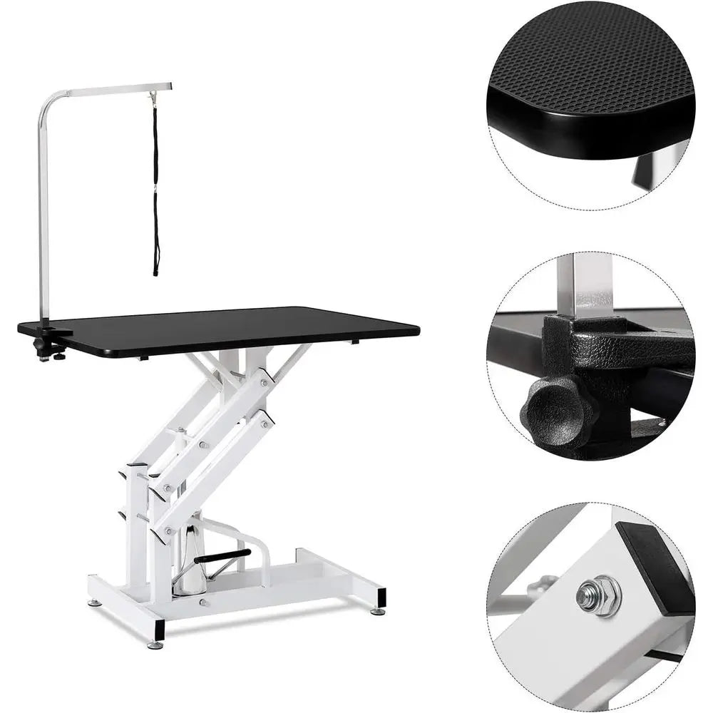 Hydraulic Dog Grooming Table Heavy Duty With Adjustable Overarm Noose