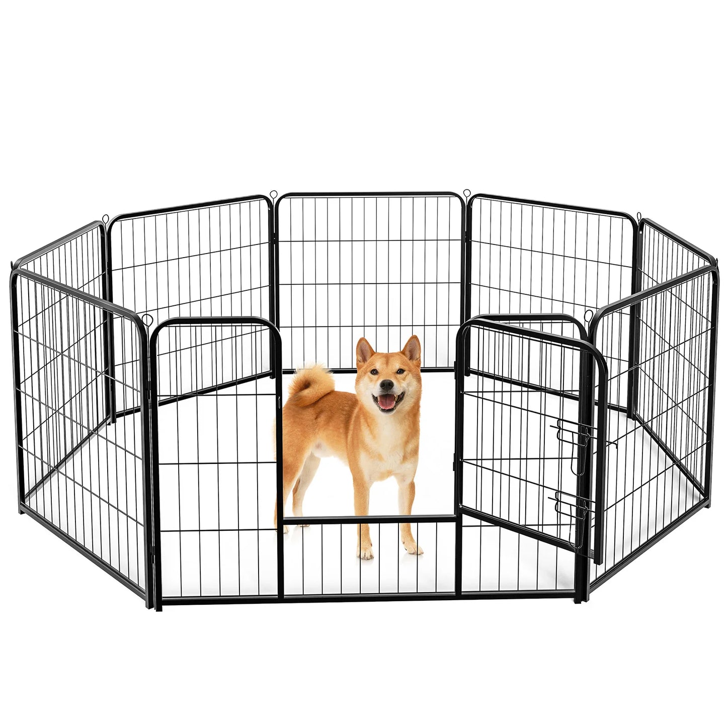 JHK 8 Panels Dog Playpen Metal Fence Foldable Outdoor