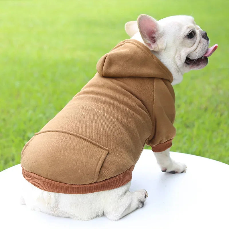Winter Hooded Dog Sweatshirt For Pets Warm Cozy Coat