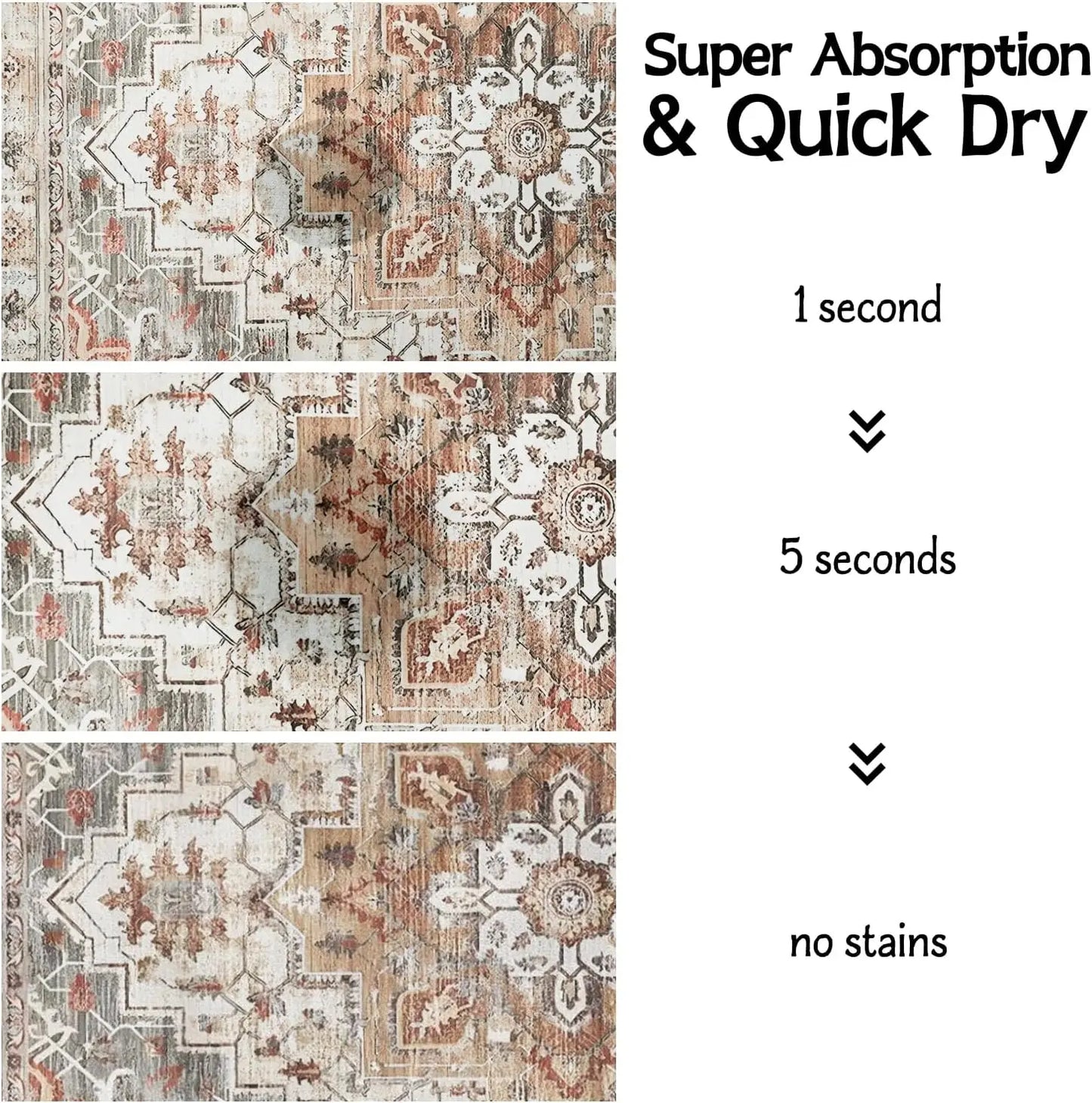 Absorbent Dog Food Mat For Floor Quick Dry Waterproof