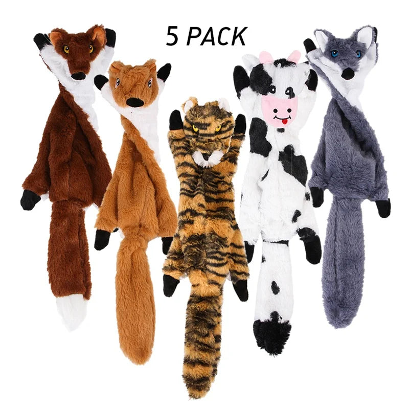 Soft Plush Dog Chew Toy Squeaker Interactive Pet Toy