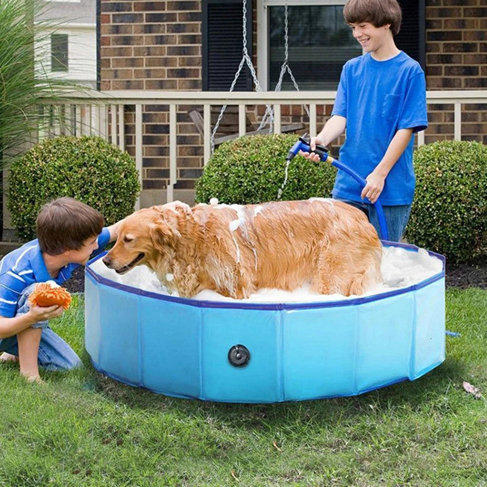PETRAVELCN Foldable Dog Pool for Pets Bathing and Poolside Use