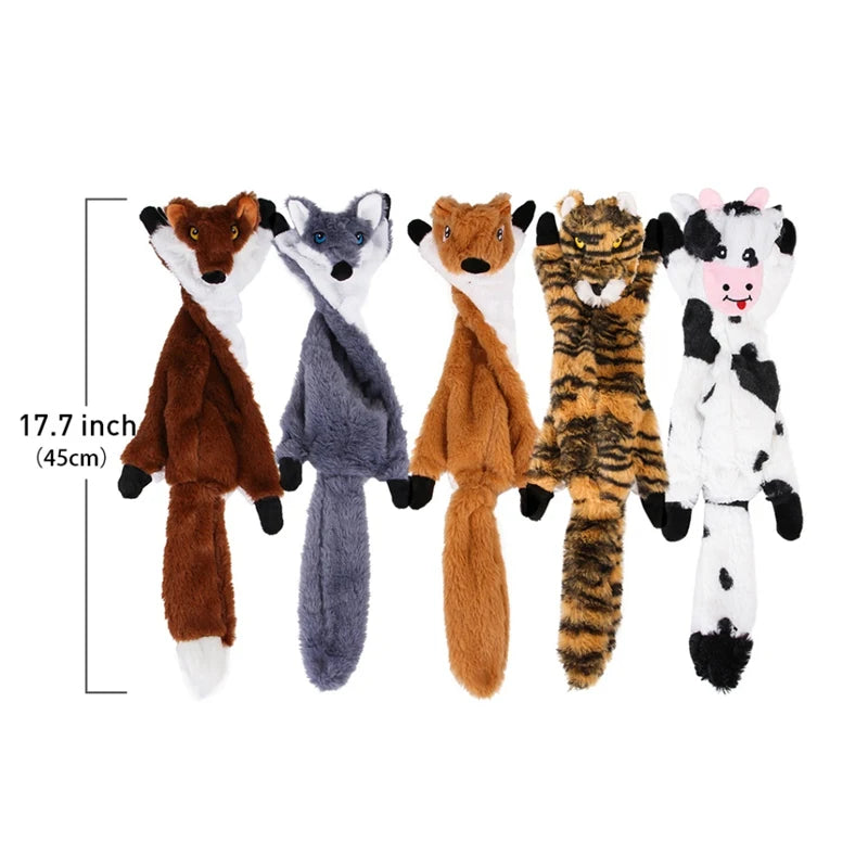 Soft Plush Dog Chew Toy Squeaker Interactive Pet Toy