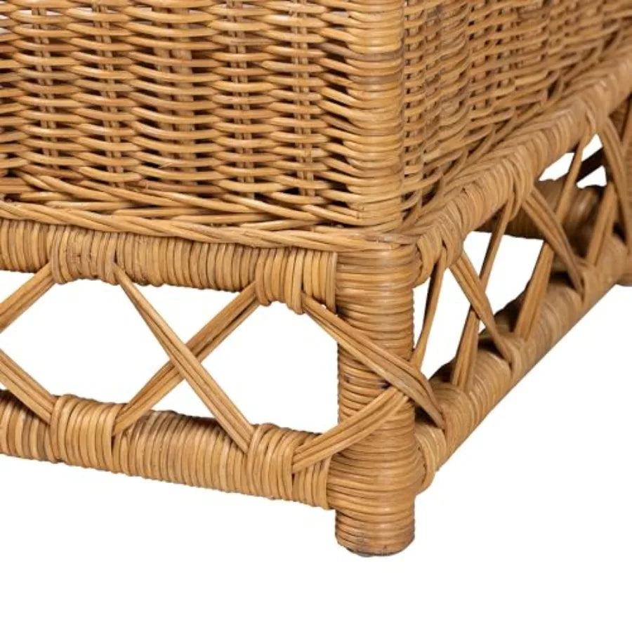 Bohemian Rattan Pet Bed for Indoor Use