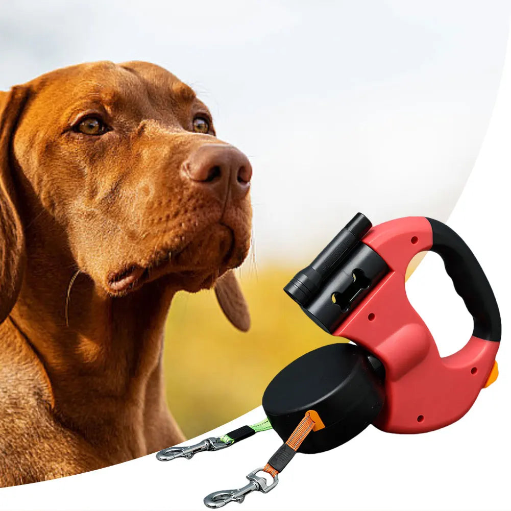 Alloet Double Headed LED Dog Leash With Traction Rope