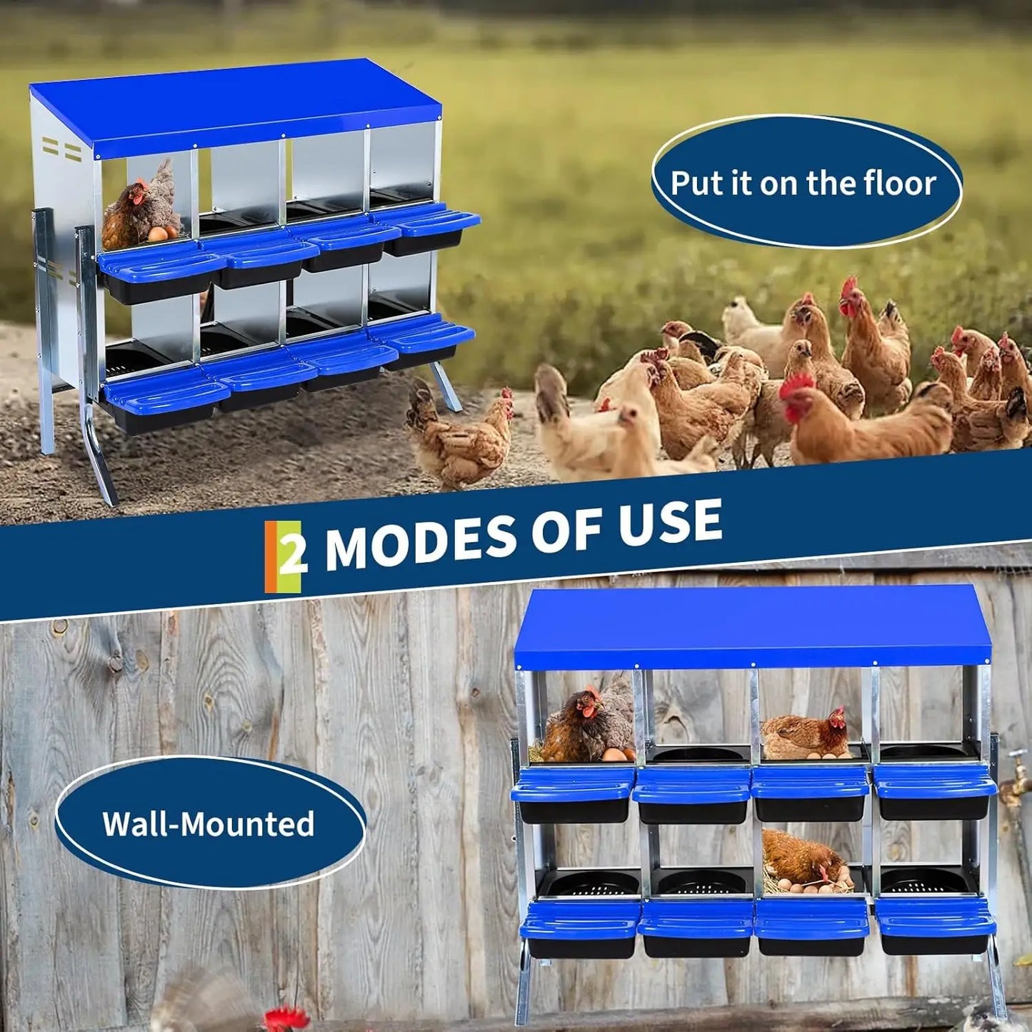 TWISTER.CK Chicken Nesting Box Roll Away Design For Egg Collection