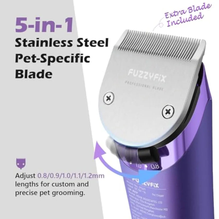 Professional Dog Grooming Clipper With Replacement 5in1 A5 Blade Kit