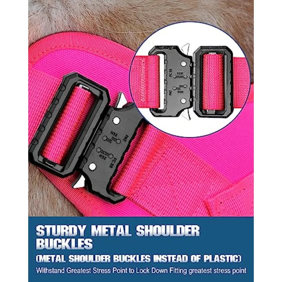 Tactical Dog Harness Service Vest For Large Breed With MOLLE