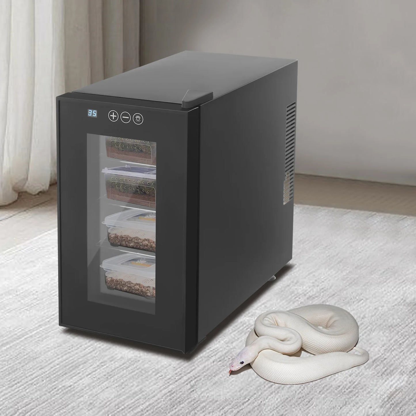 Reptile Incubator With Adjustable Temperature Humidity Control