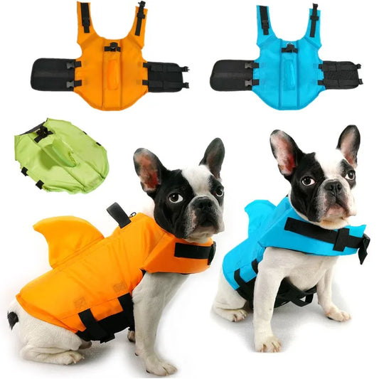 Dog Life Vest Adjustable Buoyancy Swimming Jacket For Pets
