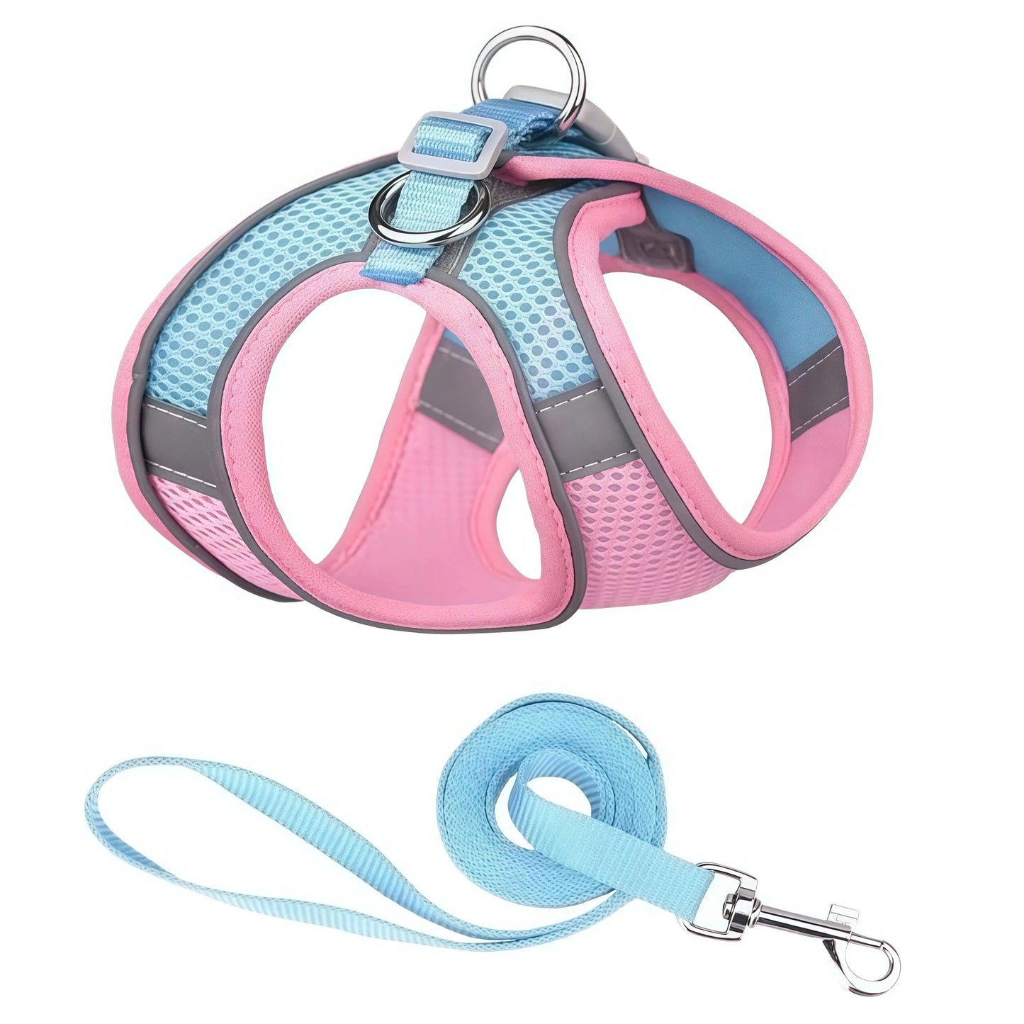 Dog Harness And Leash Set Reflective Adjustable Small Medium Dogs