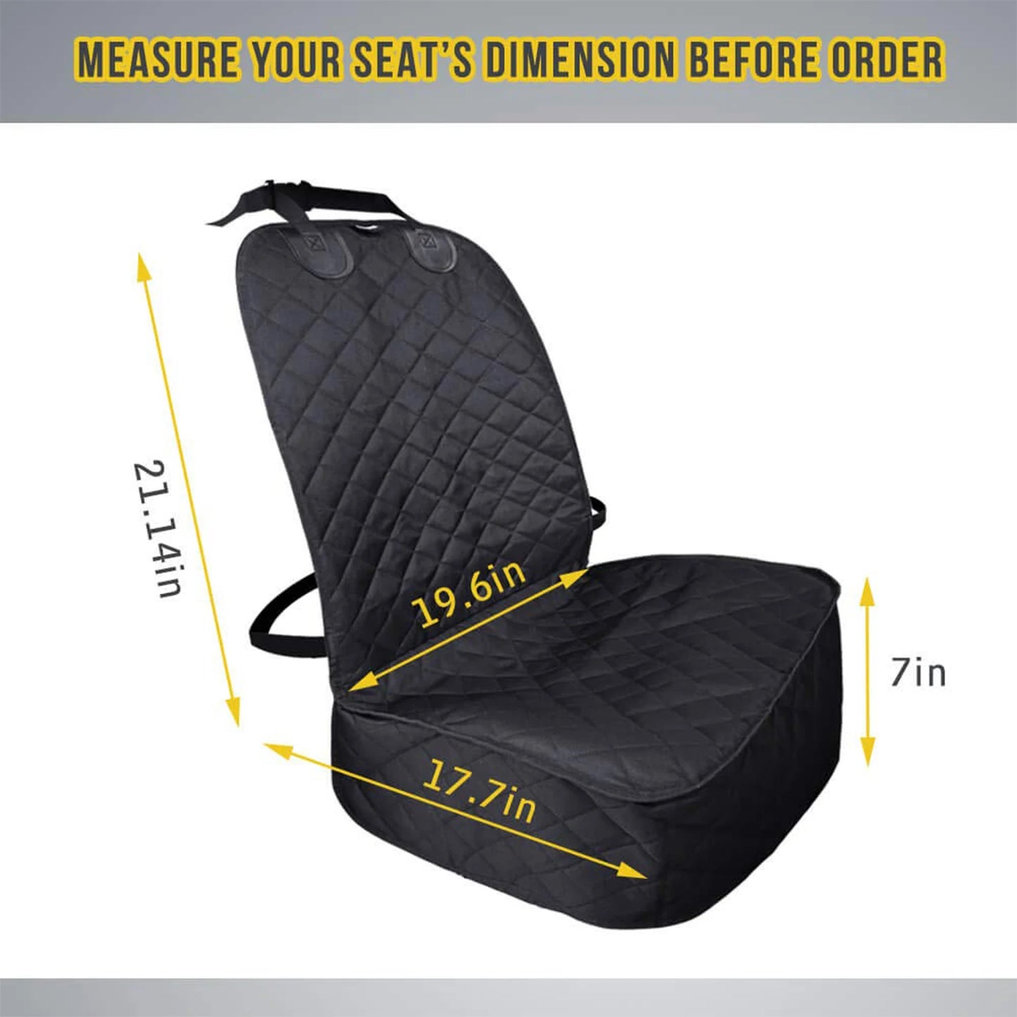 PETRAVEL 2 Piece Dog Car Front Seat Covers Waterproof Protector