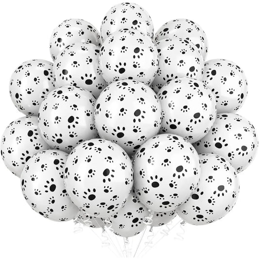Puppy Theme Birthday Balloons With Dog Paw Prints Party Decorations