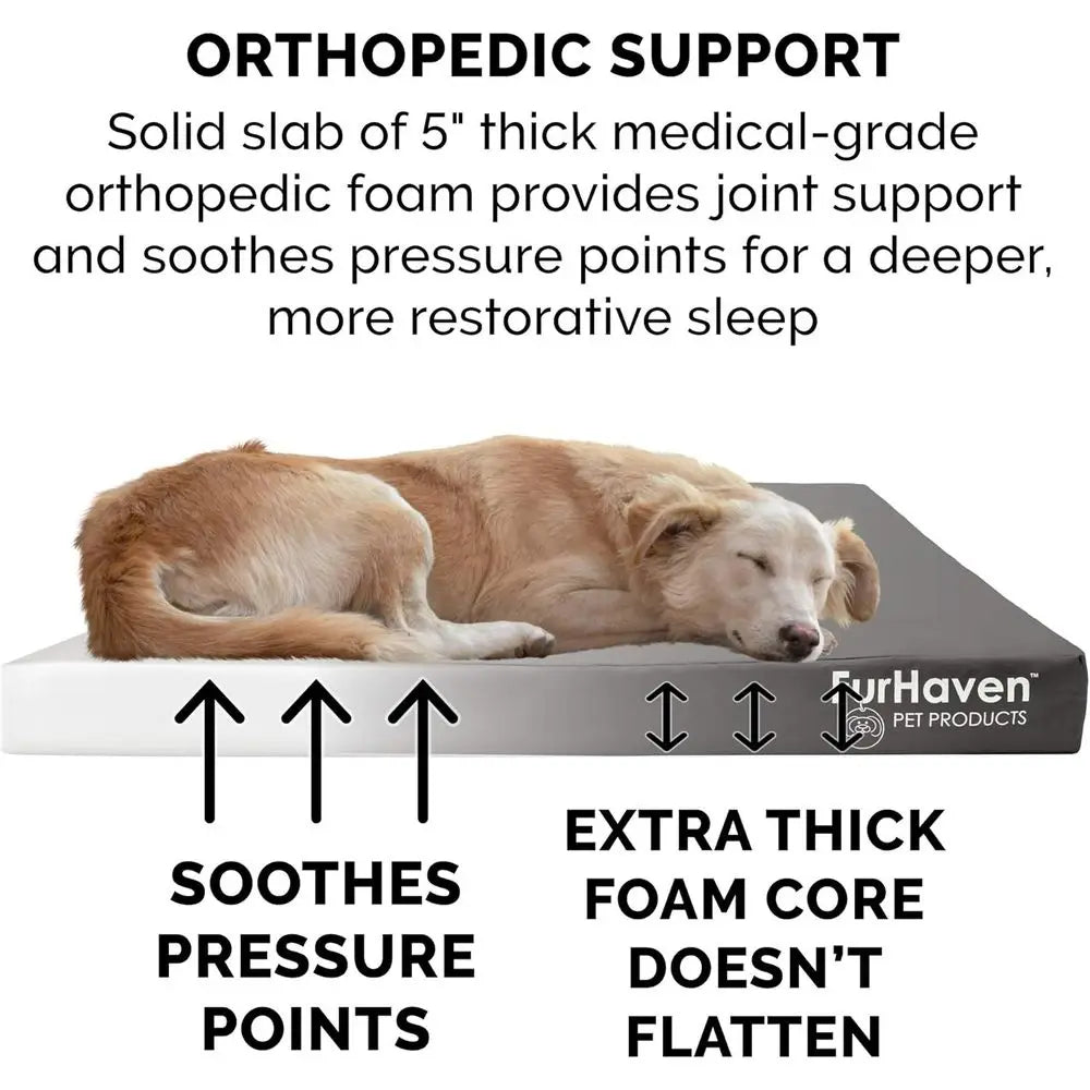 Water Resistant Orthopedic Dog Bed For Indoor Outdoor Logo Print