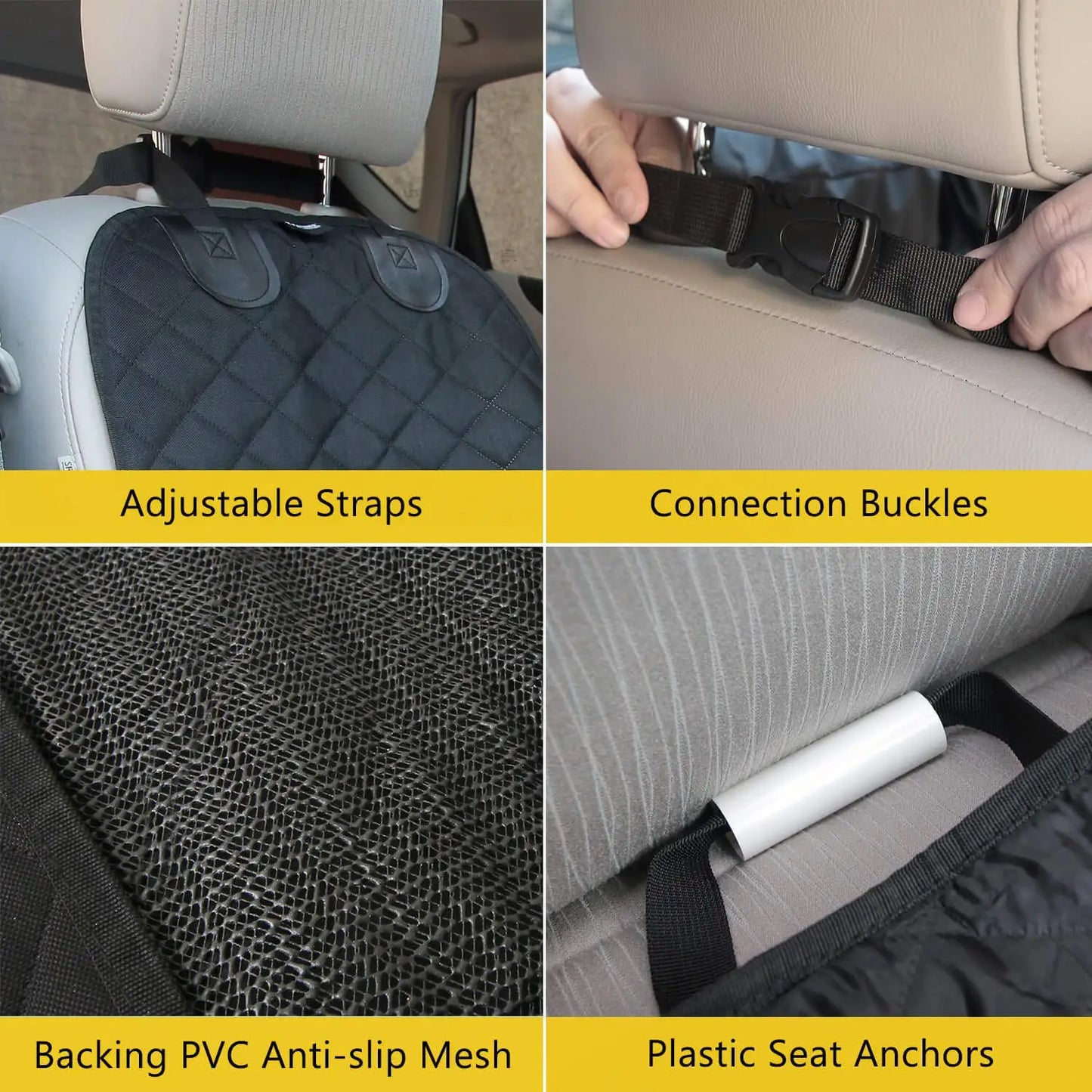 PETRAVEL 2 Piece Dog Car Front Seat Covers Waterproof Protector