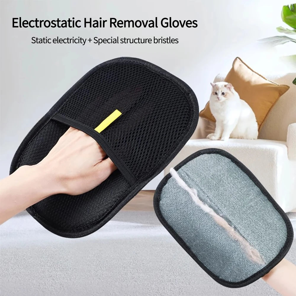NONECN Double Sided Pet Hair Removal Gloves Dogs Cats Furniture